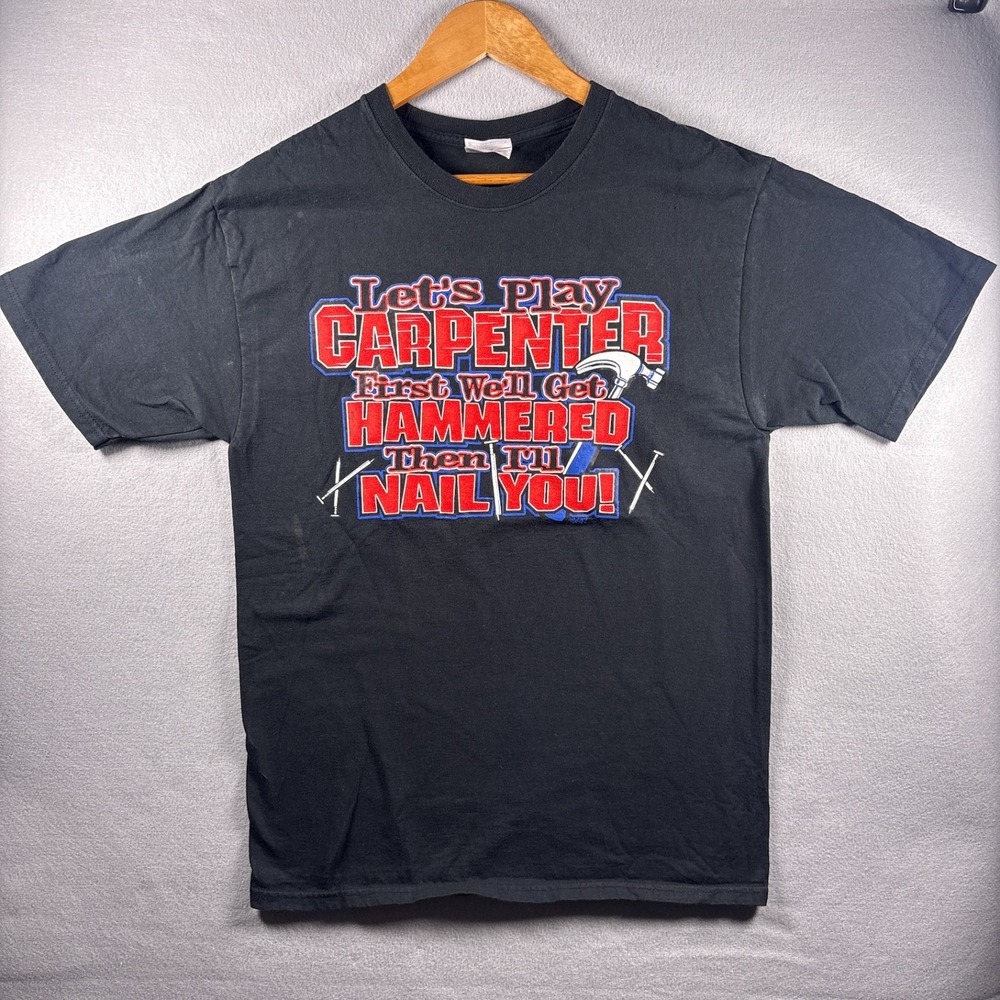 Vintage X-It Lets Get Hammered Medium T-Shirt Funny Crude Joke 90s